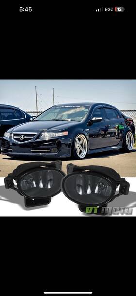 Dtmoto 887769611377 New Pair Smoked 2007-2008 Acura Tl Bumper Fog Lights Lamps With Bulbs Left Right