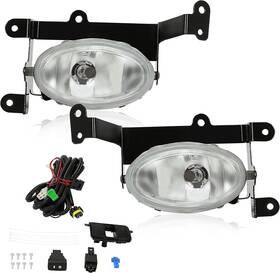 Osma-fl-hd535 Ecotric Pair Clear Fog Lights Bumper Driving Lamps For 2006-2008 Honda Civic 2dr Coupe