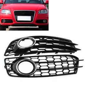 Efmotorshop 211100692204 Pair Front Bumper Honeycomb Mesh Fog Light Grille For Audi A3 8p 2009-12