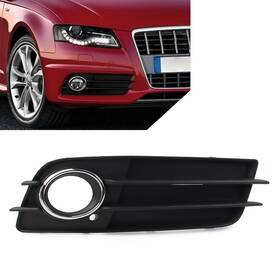 Efmotorshop 336245146327 Front Bumper Fog Light Grille Cover With Chrome Ring For Audi A4 B8 S4 2008-2012