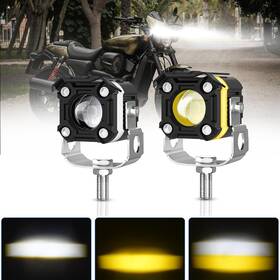 Wdk-s12-2 Ek Ennoking Motorcycle Driving Fog Lights 1.5 Inch 30w White And Amber Led Light Pods Auxil