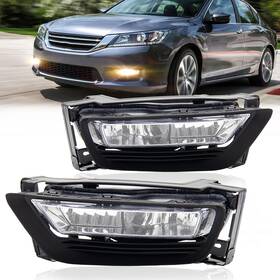 880045 Enerbitious Fog Lights Lamps Replacement For 2013 2014 2015 Honda Accord 4 Door Clear