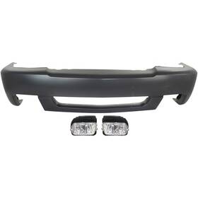 16535683 Evan-fischer Front Bumper Cover Kit Includes Fog Lights For 2003-04 Chevrolet Silverado 1500