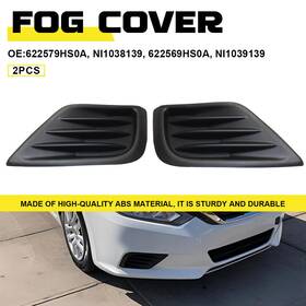 Wdk-altima-16-18l Evan-fischer 1 Fog Light Cover Set For 2016-2018 Nissan Altima Front Left And Right Textured X