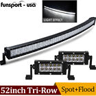 F09b300073 Yitamotor Curved Tri Row Led Light Bar Combo 659514666952