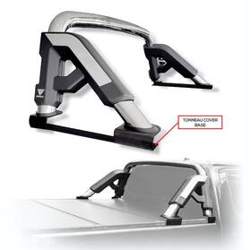 Fza-rb20 Fenza Bed Roll Bars Sport Chrome-black Tonneau Cover Base Compatible With For