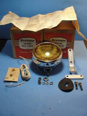 Blc-2002-d Firestone 2 Nos Sealed Amber Fog Lights 5 3/4 Inch 50 S Lead Sled Bomb