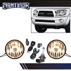 Mmo05119 Fit For 05-2011 Toyota Tacoma Bumper Fog Lights Driving Lamps Complete Kit Smoke