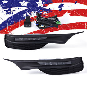 A-02flb1302awt Fit For 16-17 Honda Accord Sedan 4 Door Led Fog Light Lamps Bezels Switch Us