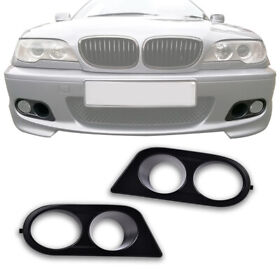 Al00087 Fit For 2001-2006 Bmw E46 M3 2-door Matte Black 2pcs Bumper Fog Light Cover