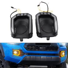 Flashbuyeasy 510001387197 Daytime Running Lights Turn Signal Fog Light Bezel For Toyota Tacoma 2016-2023
