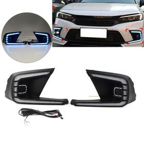 Flashbuyeasyusa 550743917467 Front Bumper Drl Fog Daytime Running Lamp For Honda Civic 11th Generation 2021