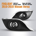 30-0454-09 Fog Lights For 15-18 Nissan Versa Driving Lamp Pair Clear Lens Wiring Kit Switch