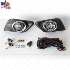 Azonecar-mslafl-0014 Fog Lights Kit For 2014 2015 2016 Nissan Rogue X-trail With Switch Bulbs Bezel Wire