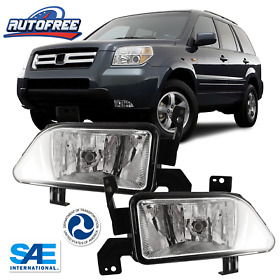 Eaf30-0137-09 For 2006-2008 Honda Pilot Fog Lights Pair Front Bumper Driving Lamps Clear Lens