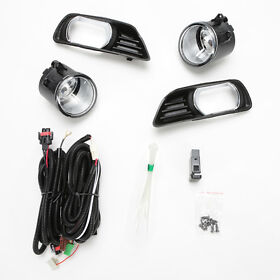 Mslafl-0056 For 2007-2009 Camry Clear Lens Driving Fog Lights With Bezel Switch Wiring Bulb Set