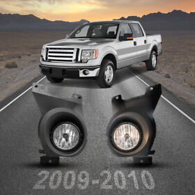 30-0609-09 For 2009-2010 Ford F-150 Fog Lights With Bulbs Wire Harness Switch Clear Lens Pair