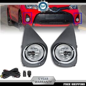 Tl346630dt For 2015-2016 Toyota Yaris Bumper Fog Lights Clear Len H16 Bulb Wiring Switch