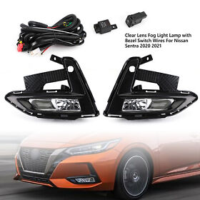 C115-218 For 2020-21 Nissan Sentra Sylphy Clear Lens Bumper Fog Light Lamp Replacement Ua