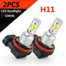 Auimsocor0628 For Ford Fusion 2006-2020 H11 Led Headlight Kit Low Beam Bulb Super Bright 6000k