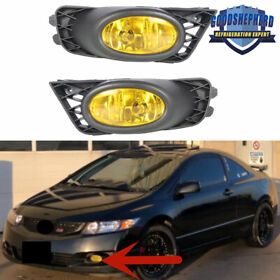 Gp630757dh For Honda Civic Sedan 2009-2011 Front Bumper Fog Lights With Switch Harness Rh&lh