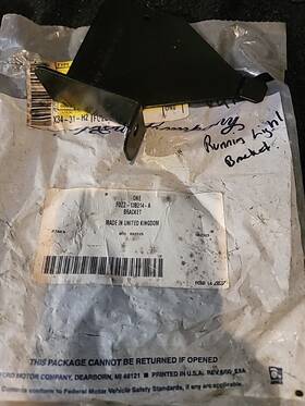 F0zz-13b214-a Ford Oem Part # F0zz-13b214-a. Running Light Bracket. Mustang 1990-93