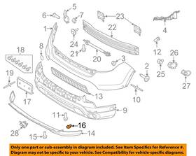 W715051s439 Ford Oem 11-23 Escape Front Bumper Components-valance Nut