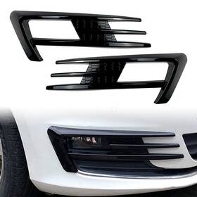 Fortodayy 550752910909 For Vw Golf 7 Mk7 2013-2016 Pair Fog Light Lamp Cover Bumper Grille Trim Black
