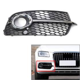 Fortodayy 550755897313 Front Fog Lamp Grill Grille Cover Chrome Trim For Audi Q5 Sline 2013-2017 Right