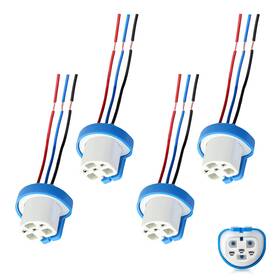 Ceramicwire-4 Foycow 9007 9004 Hb1 Hb5 High Temperature Ceramic Headlight Harness 4-packs Blue