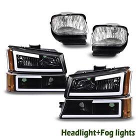 Alo012755 G-plus Fit For 03-07 Silverado Avalanche Led Drl Bumper Corner Headlight Fog Light