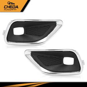 Gpl755554 G-plusauto Front Bumper Fog Light Cover Bezel Left Right Fit For Jeep Cherokee 2019-2020