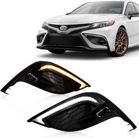 Ggtoytoa-camrydrl23 Geegeetop Toyota Camry 2022-24 Switchback White/amber Led Front Fog Light