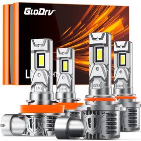 Gm3-1105-4 Glodrv 2025 Upgrade H 11 90 05 Light Bulbs Combo Latest H11 9005 Silver