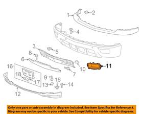 22944879 Gm Oem Chevrolet Front Bumper-foglight Fog Light Bezel Trim Right