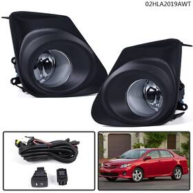 Goneparts Goneparts0821 26 Fit For 11-13 Toyota Corolla Clear Lens Bumper Fog Light Lamp With Bezel Switch