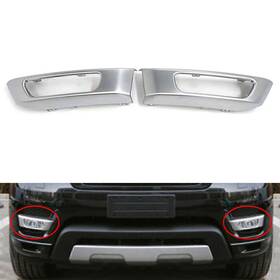 Goodpartscenterusa 550729736006 Front Bumper Fog Light Lamp Cover Silver For Range Rover Sport 2014-2017 2pcs