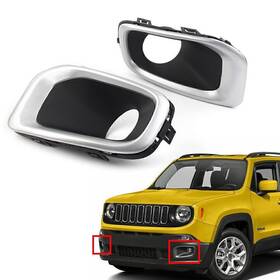 Goodyue 612003583246 Pair Front Bumper Fog Lights Cover Kit For Jeep Renegade 2015-2018 2016 15 16 17