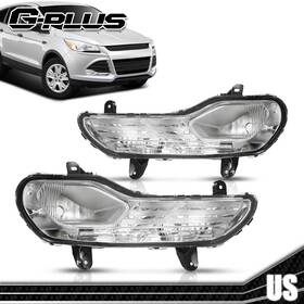 Gpl052810 Gplusmotor Fit For 2013-2016 Ford Escape Kuga Clear Front Bumper Fog Lights Left And Right