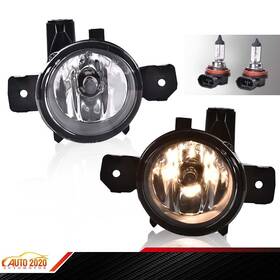 E-02flb1111awt Grandorange 1pair Clear Lens Bumper Fog Light Lamp With Bulbs Fit For Bmw X1 E84 2011-2014