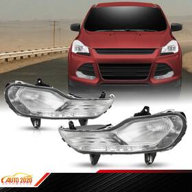 E-02hla1221abk Grandorange Fit For 2013-2016 Ford Escape Kuga Pair Clear Lens Front Bumper Fog Lights Lamps