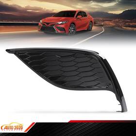 Gd20250606-1 Grandorange Front Bumper Fog Cover Left Side Gloss Black Fits 2021-2024 Toyota Camry Xse Se