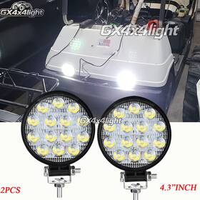 R14209 Gx4x4light 2pcs 14led Work Light Flood Spot Driving Lamp Round Fit Club Car Ezgo Golf Cart