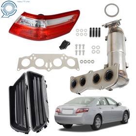 Hp15672 Happy19star Rh Chrome Tail Light For Toyota Camry 07-09 Catalytic Conver R L Fog Lamp Covers