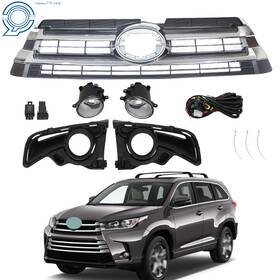 Hp34038 Happy19star For Toyota Highlander 2017-2018 19 Pair L R Fog Lights Front Bumper Upper Grille