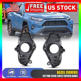 Wj30-0664 Hawkley For Toyota 2019-2023 Rav4 Front Bumper Fog Light Bezels Covers Pair Lh&rh