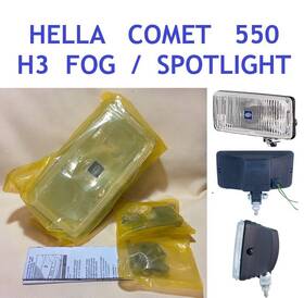 Hella 082300585117 New Comet 550 Spot Driving Light H3 Bulb 55w 12v With Hardware Free Ship