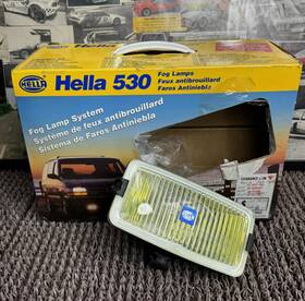 73722 Hella 530 Amber Fog Lamp Yellow Light With Wiring Single 1 Piece Og Box -