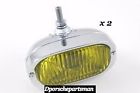 Pcg63120110 Hella Oem Porsche 356 A B C Sc 911 912 Fog Light H3 W Yellow Lens L R New Ns