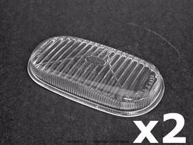 Pcg-631-211-03 Hella For Porsche Ft56-ft68 Front L And R Fog Light Lens Set Of 2 Oem